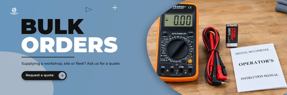 Bulk orders. Supplying a workshop, site or fleet? Ask us for a quote.
