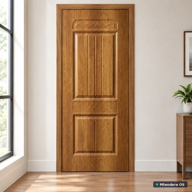 Brown Woodgrain Decorative Panel Door