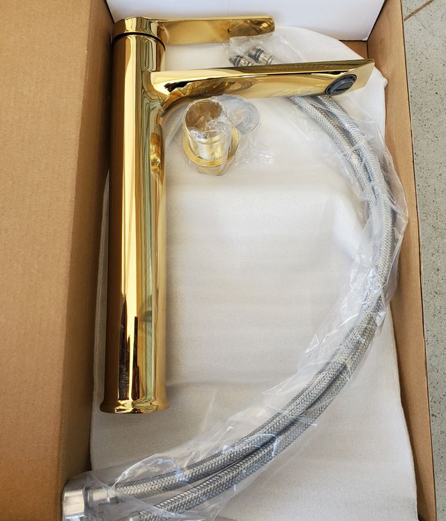 Gold Brass Basin Mixer Tap
