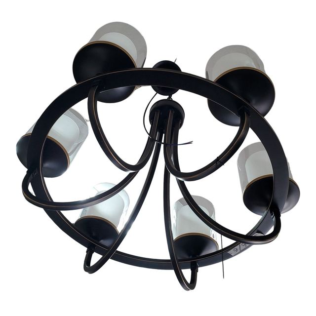 Iron Rustic Finish Chandelier - Shades