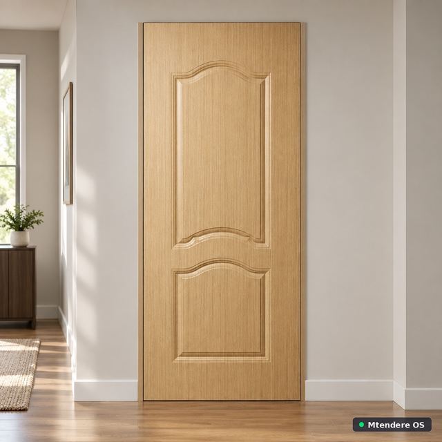 Light Wood-Look Two-Panel Door Slab