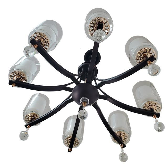 Luxury Crystal Matte Black Chandelier