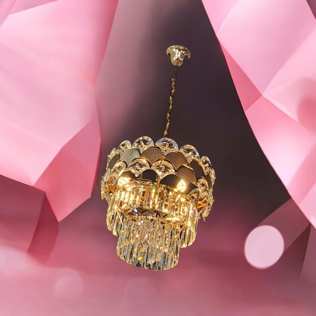 Modern Gold Crystal Chandelier