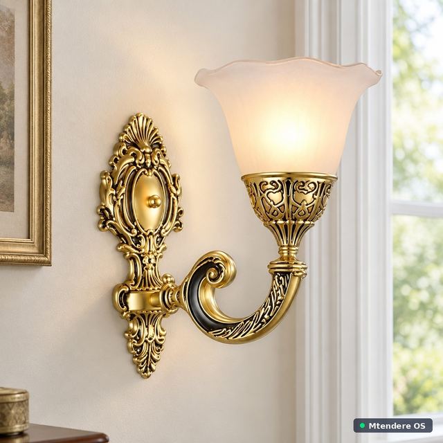 Ornate Single-Light Wall Sconce